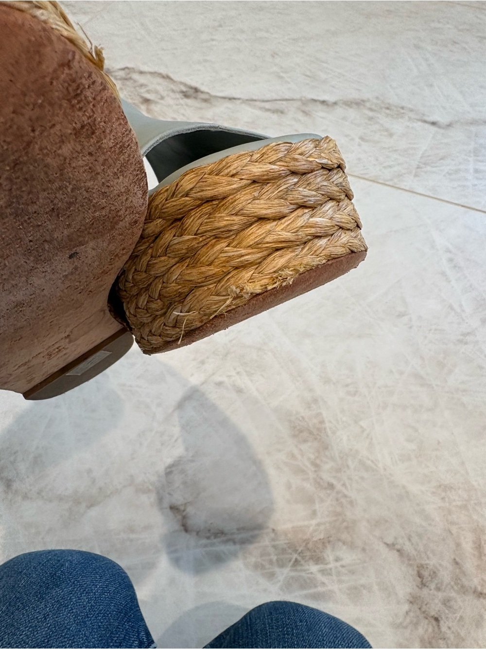 Paloma Barcelo Leather Espardilles Wedge Sandals - Picture 9 of 9